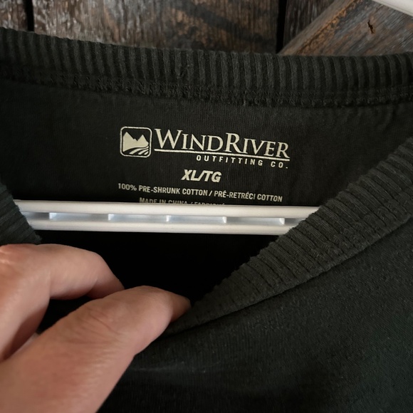 Men's Wind River Crewneck Dark Green - Picture 3 of 3